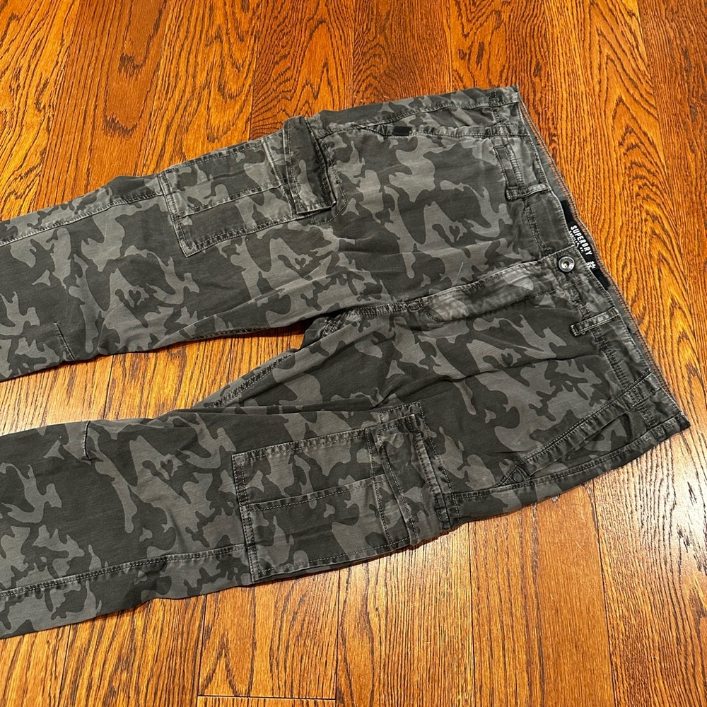 Superdry Surplus Goods Cargo Pants In Steel Camo 34x32